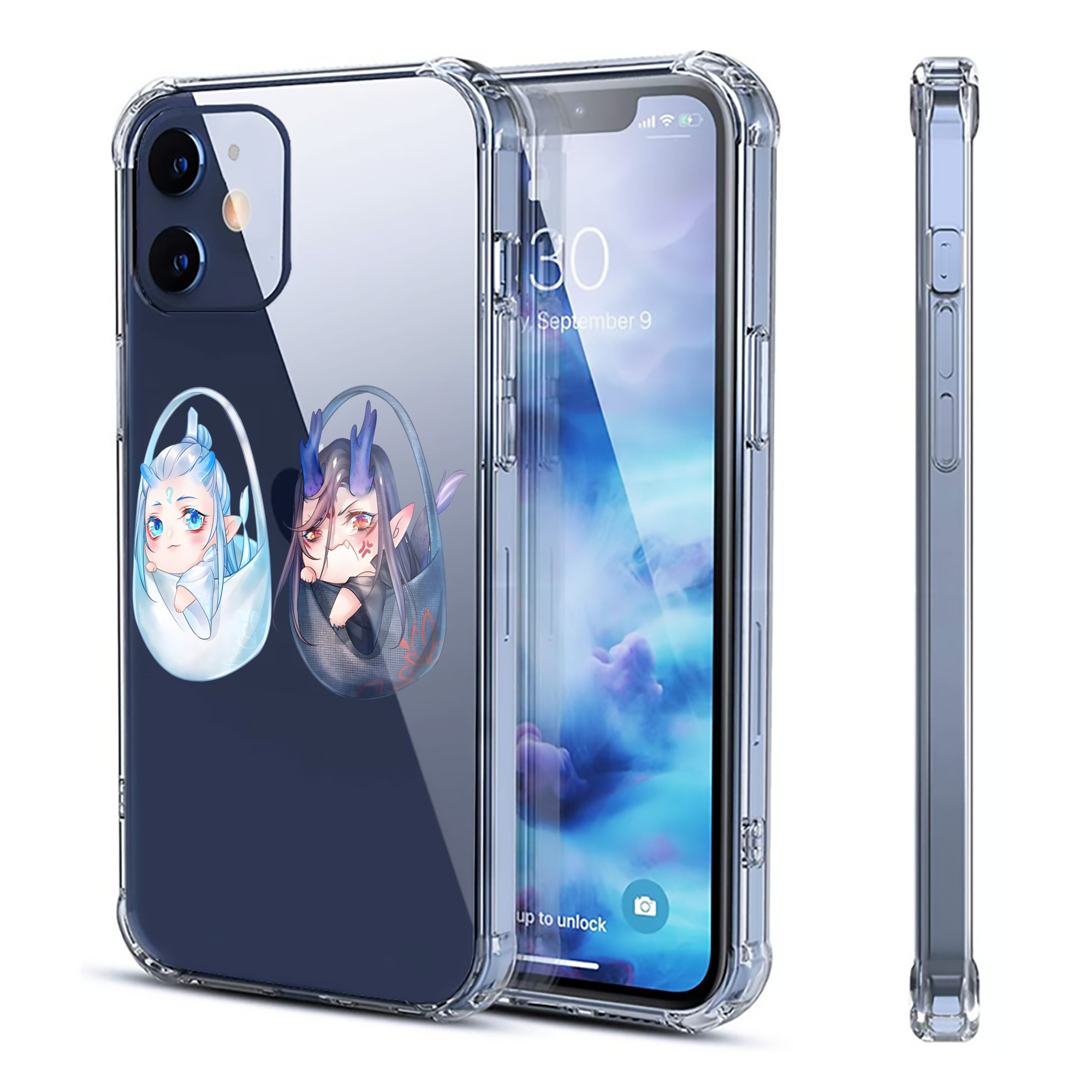 （画像用） Ne Zha 2 ナタ 魔童の大暴れ 【iPhone 12シリーズ対応】透明スマホケース（クリアソフトケース）